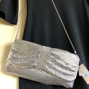 Adorable silver rhinestone bag